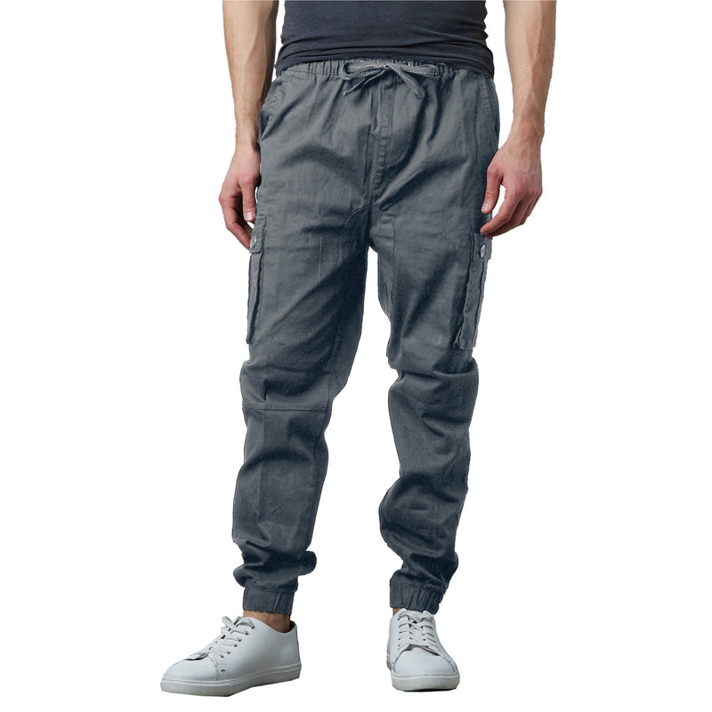 Men's Stretch Cargo Jogger Pants Men's Clothing Gray S - DailySale
