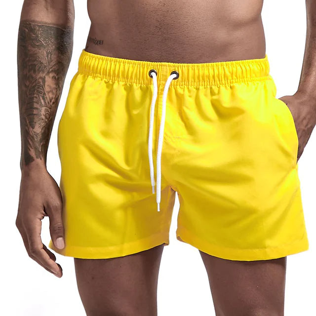 Men's Swim Shorts with Mesh Liners Men's Bottoms Yellow M - DailySale