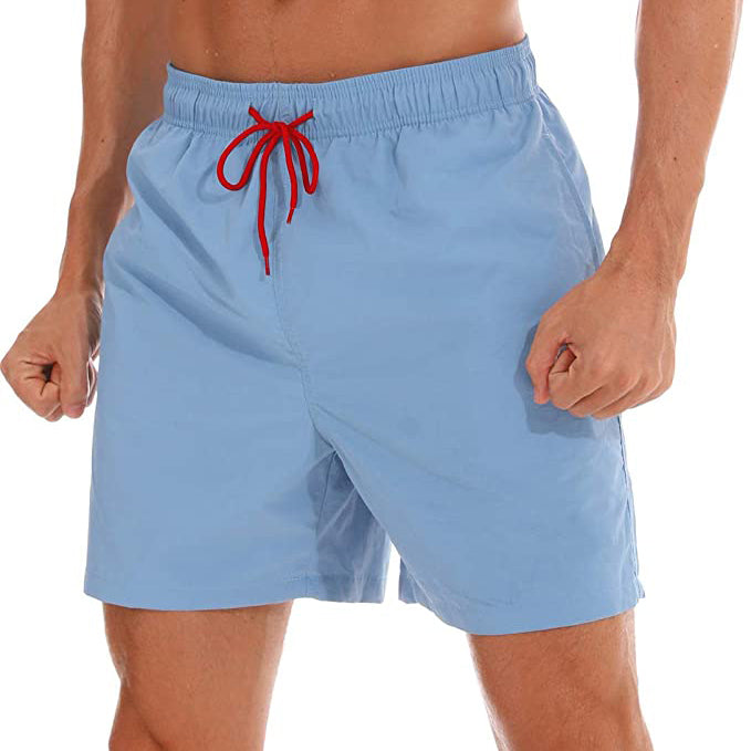 Men's Swim Trunks Quick Dry Beach Shorts with Pockets Men's Bottoms Light Sky Blue M - DailySale