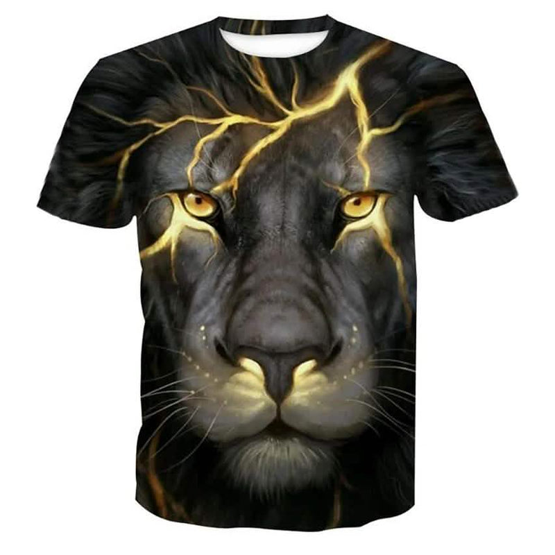 Men's T-Shirt Graphic Animal Plus Size Print Short Sleeve Halloween Tops Men's Clothing Black S - DailySale