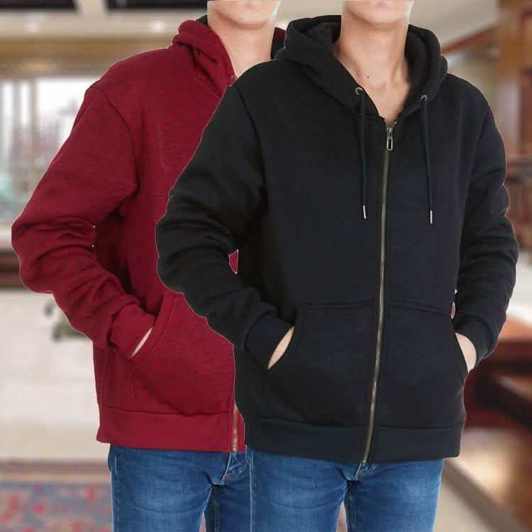 Men's Thick Sherpa Lined Full Zip Hoodie Jackets Men's Apparel - DailySale