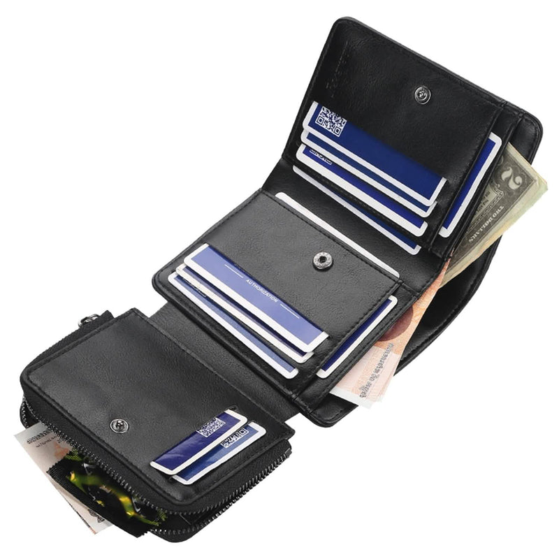 Men's Trifold Clutch Leather Wallet ID Card Holder Men's Shoes & Accessories - DailySale