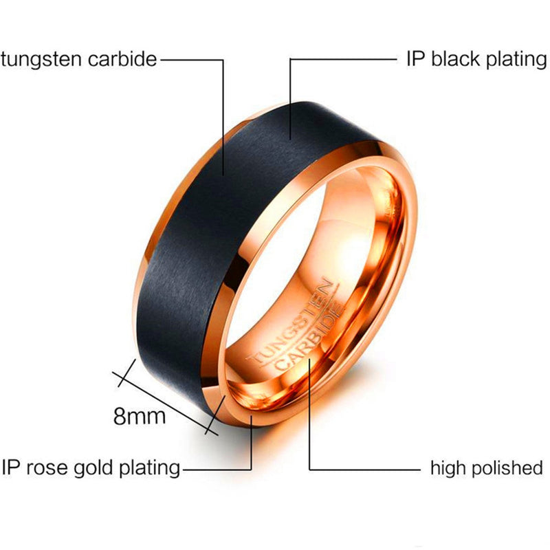 Men's Tungsten Carbide Ring Rings - DailySale