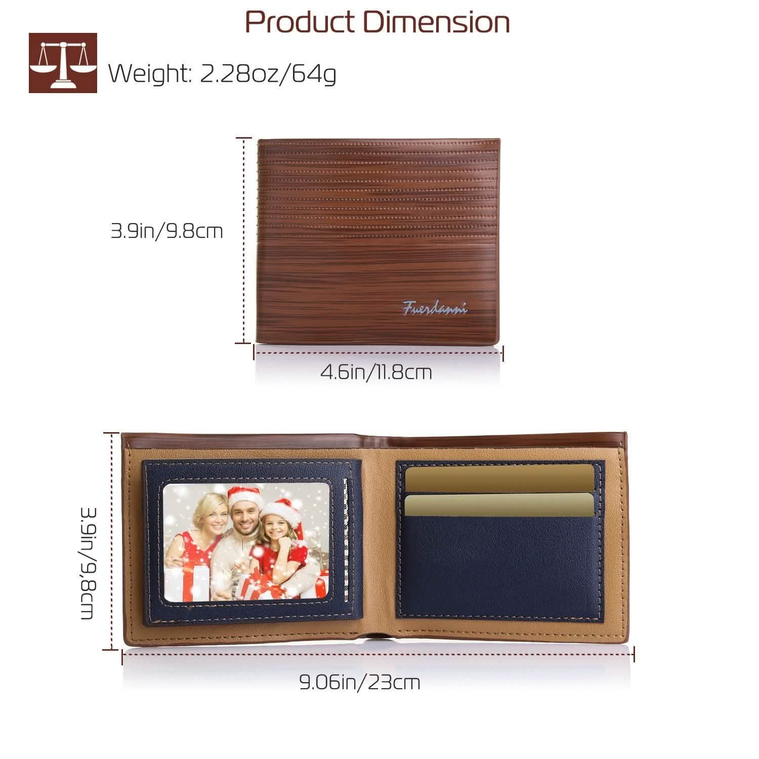 Men's Wallet PU Leather Bifold Purse Credit Card Holders Men's Accessories - DailySale