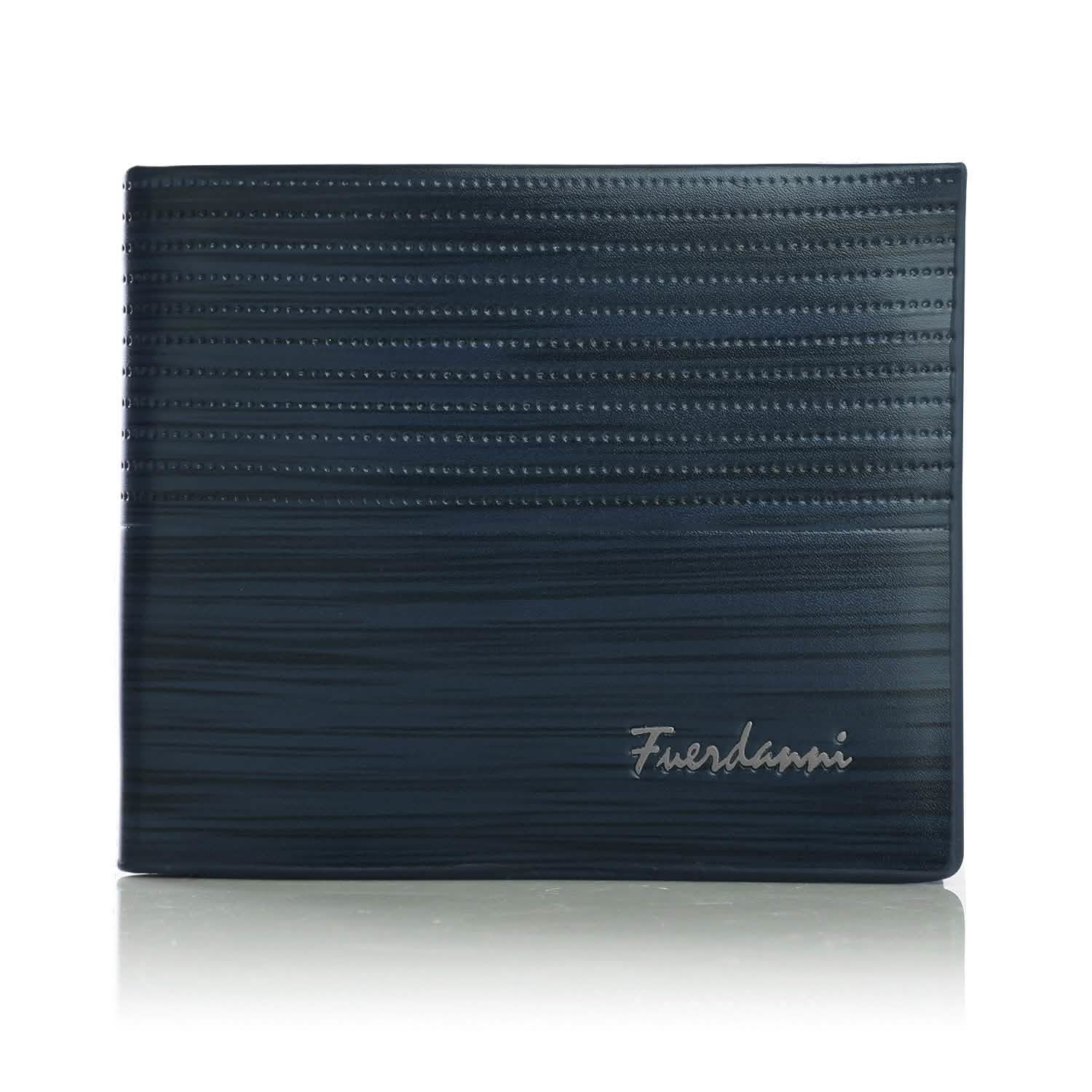 Men's Wallet PU Leather Bifold Purse Credit Card Holders Men's Accessories Navy - DailySale