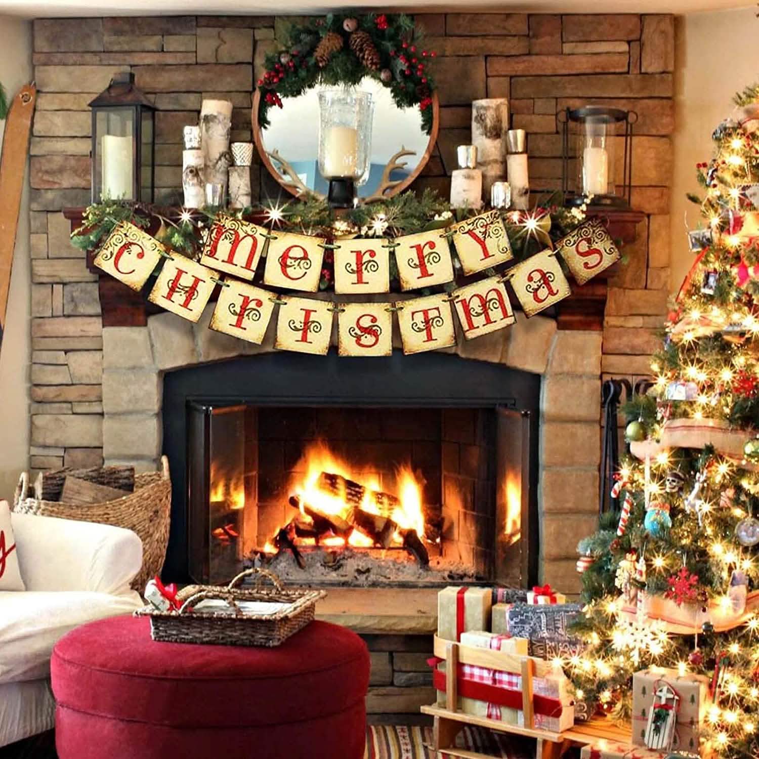 Merry Christmas Banner Home Decor Holiday Decor & Apparel - DailySale