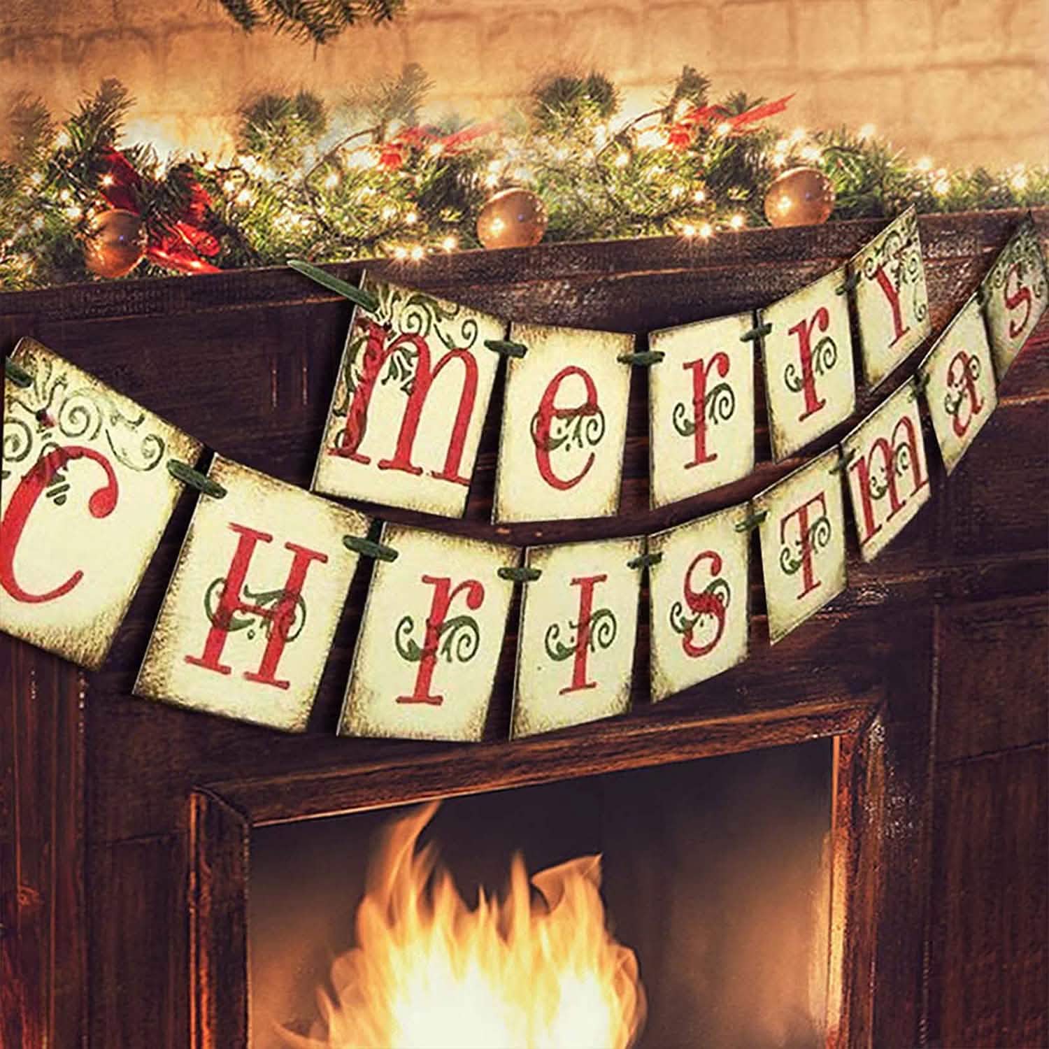 Merry Christmas Banner Home Decor Holiday Decor & Apparel - DailySale
