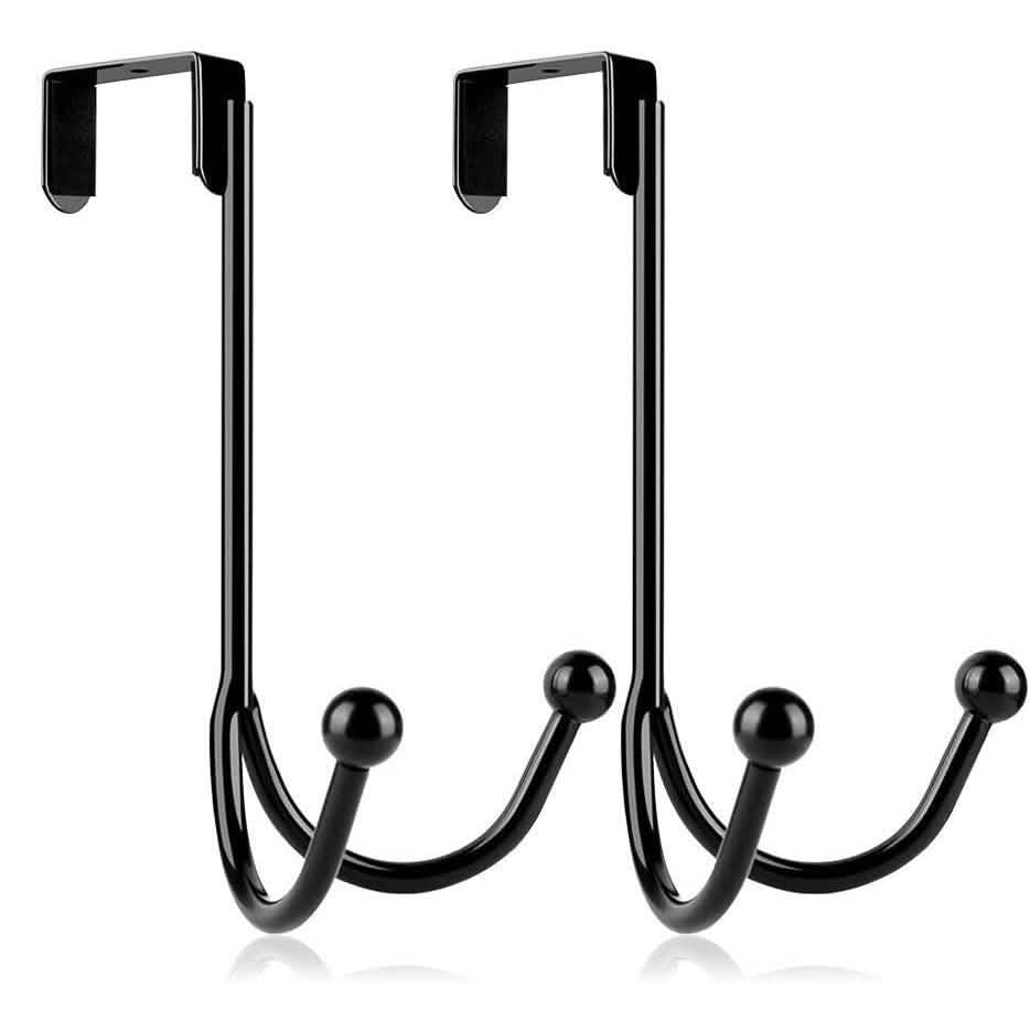 Metal Double Hanging Storage Hooks on Doors Closet & Storage 2-Pack - DailySale