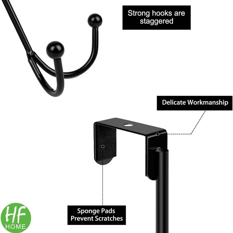 Metal Double Hanging Storage Hooks on Doors Closet & Storage - DailySale