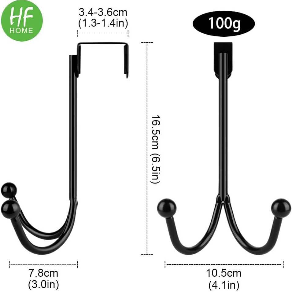 Metal Double Hanging Storage Hooks on Doors Closet & Storage - DailySale
