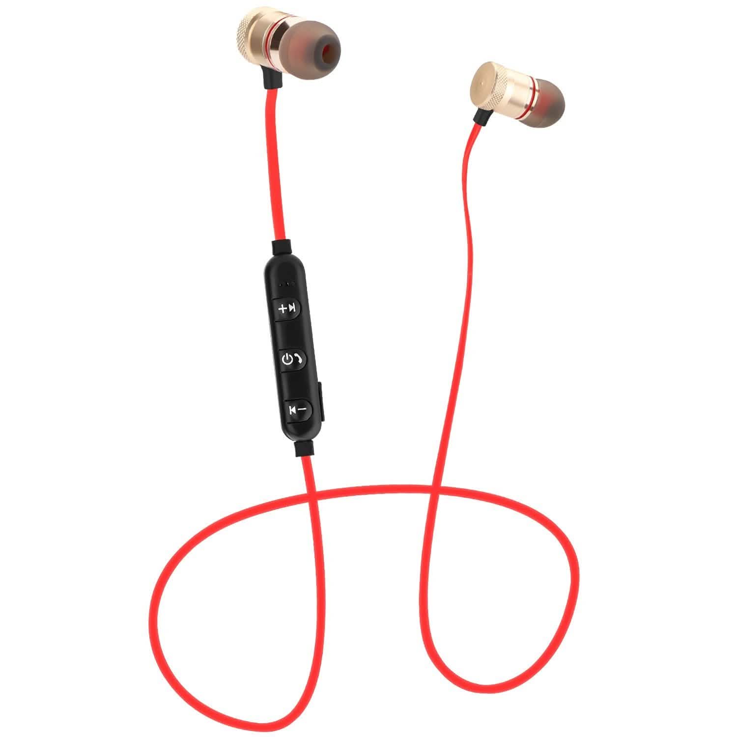 Metal Magnetic Wireless Bluetooth Earphone Sports Headset Stereo Bass Headphones - DailySale