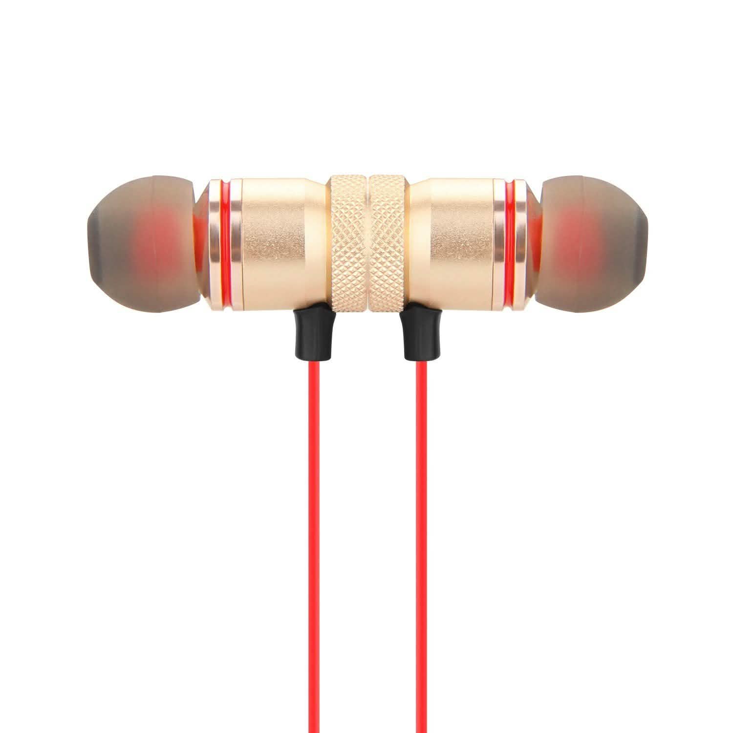 Metal Magnetic Wireless Bluetooth Earphone Sports Headset Stereo Bass Headphones - DailySale