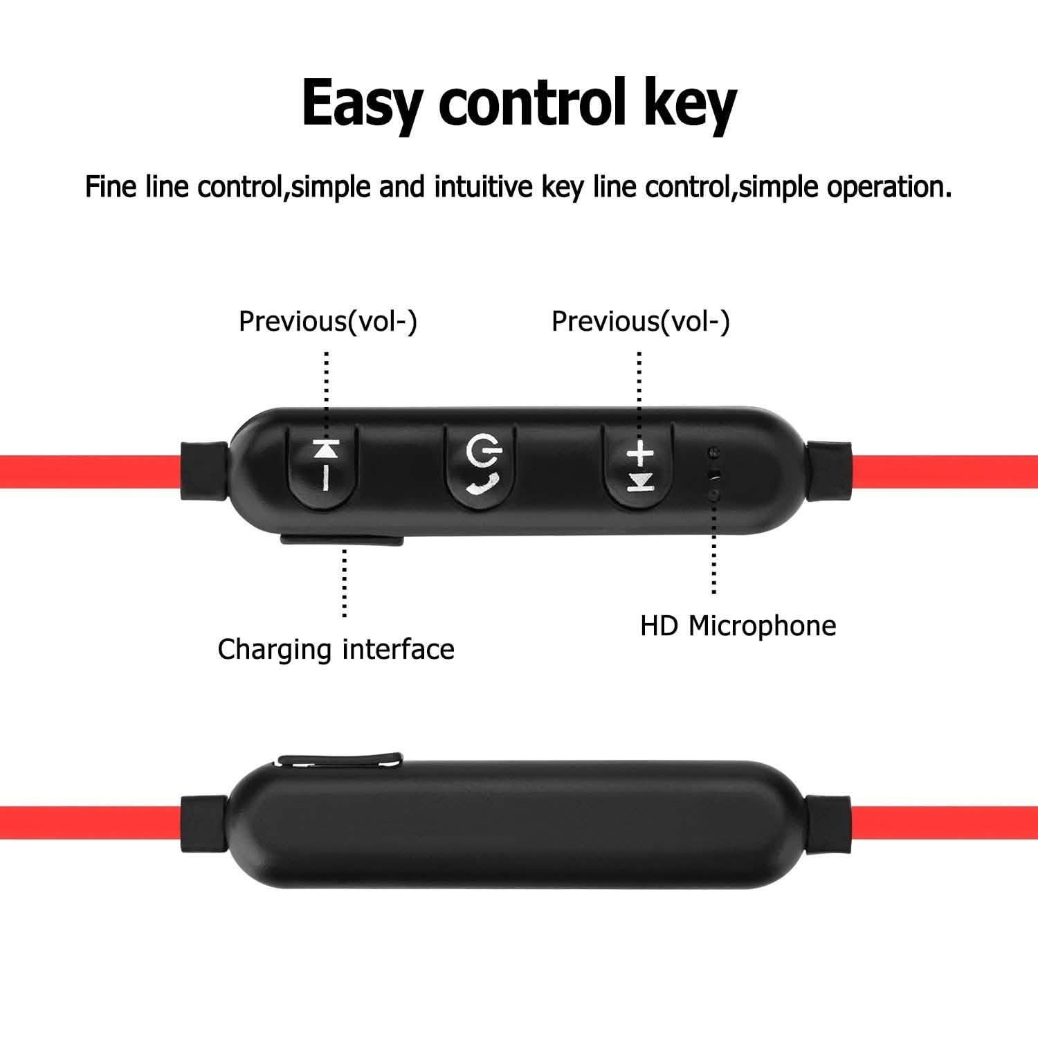 Metal Magnetic Wireless Bluetooth Earphone Sports Headset Stereo Bass Headphones - DailySale