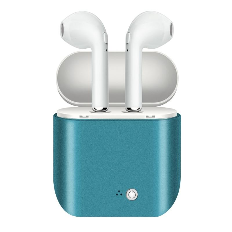Metallic Wireless Earbuds & Charging Case Set - Assorted Colors Headphones & Speakers Blue - DailySale
