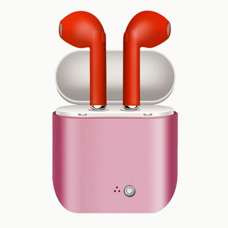 Metallic Wireless Earbuds & Charging Case Set - Assorted Colors Headphones & Speakers Red - DailySale