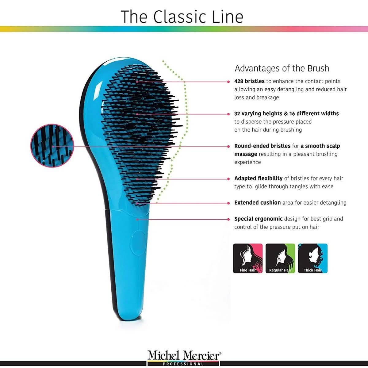 Michel Mercier Detangler - Detangling Hairbrush (Thick Hair) Beauty & Personal Care - DailySale