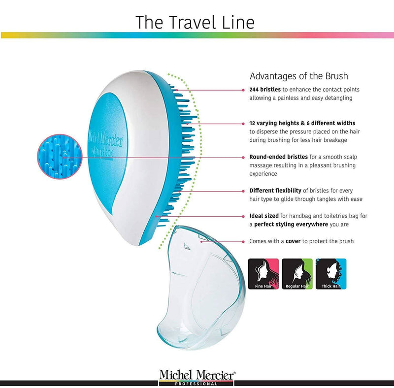 Michel Mercier Travel Size Detangling Brush Beauty & Personal Care - DailySale