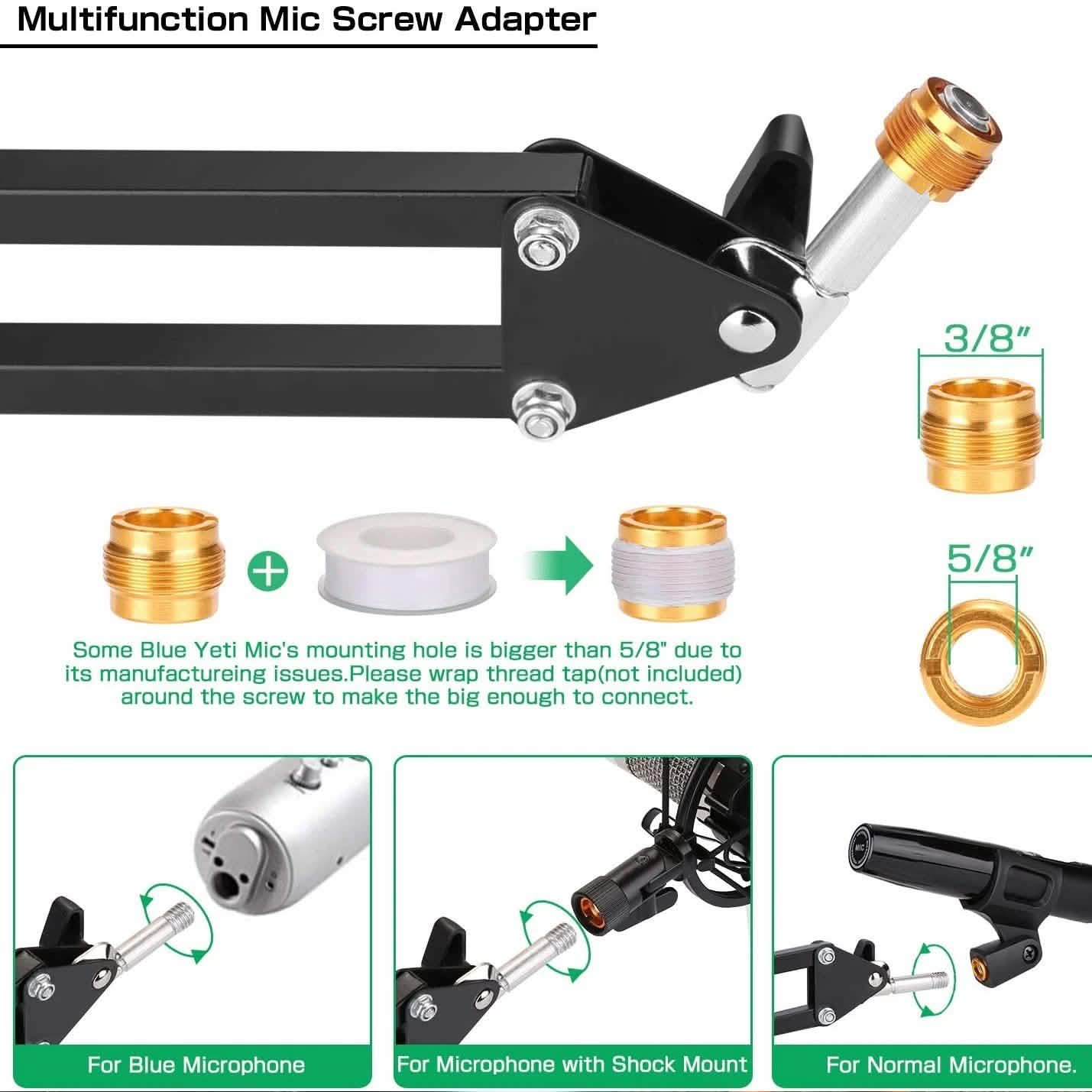 Microphone Arm Stand with Mic Boom Arm Stand Gadgets & Accessories - DailySale