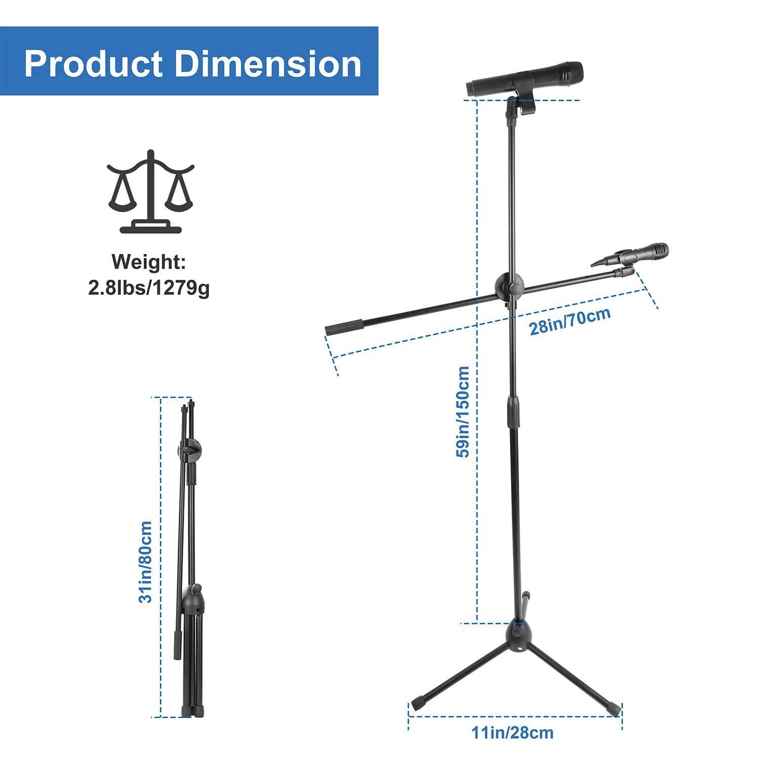 Microphone Stands Tripod Boom Mic Holders Headphones & Audio - DailySale