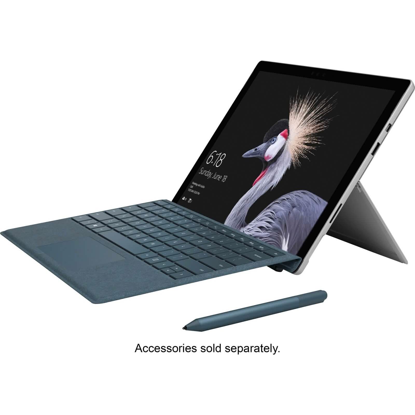 Microsoft Surface Pro 5 12.3" Core i5 4GB RAM 128GB SSD Silver FJT-00001 Tablets - DailySale