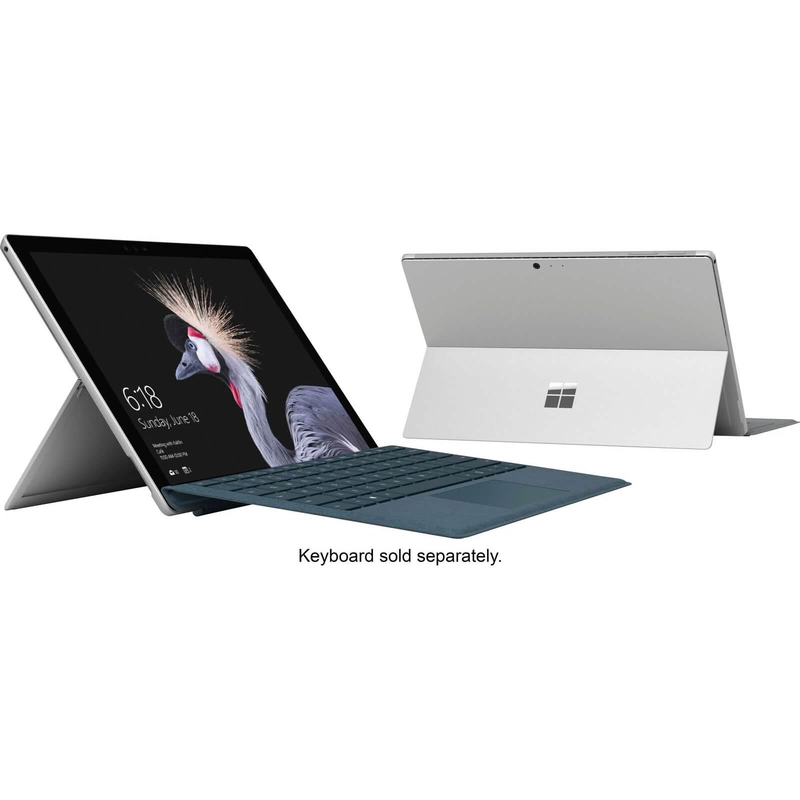 Microsoft Surface Pro 5 12.3" Core i5 4GB RAM 128GB SSD Silver FJT-00001 Tablets - DailySale