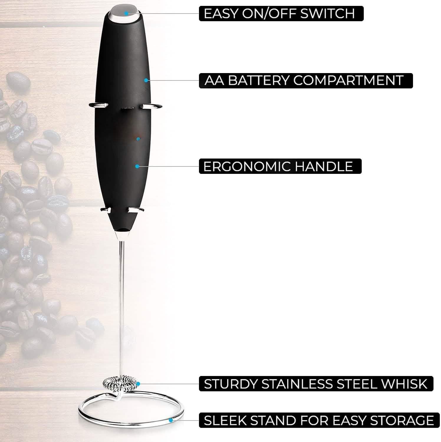 Milk Frother Handheld Foam Maker for Latte Kitchen & Dining - DailySale