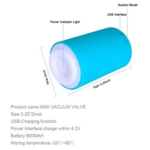 Mini Automatic Compression Vacuum Pump Portable Sealing Food Vacuum Sealer Bags - DailySale, Inc