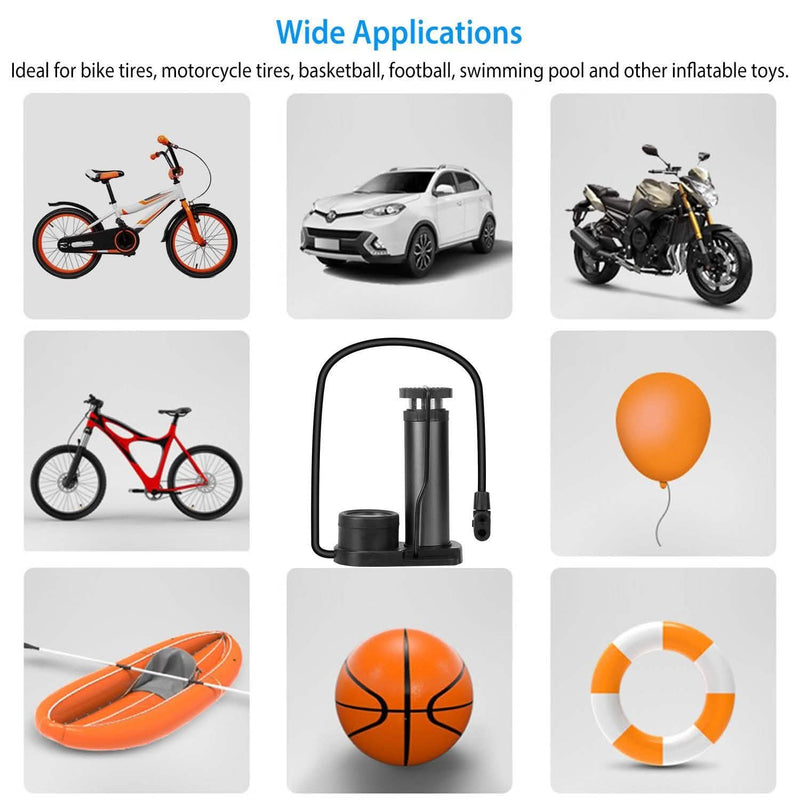 Mini Bike Foot Pump Portable Bicycle Tire Inflator Sports & Outdoors - DailySale