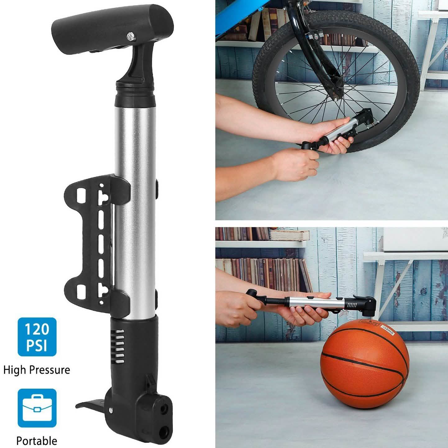 Mini Bike Pump Portable Bicycle Tire Inflator Sports & Outdoors - DailySale