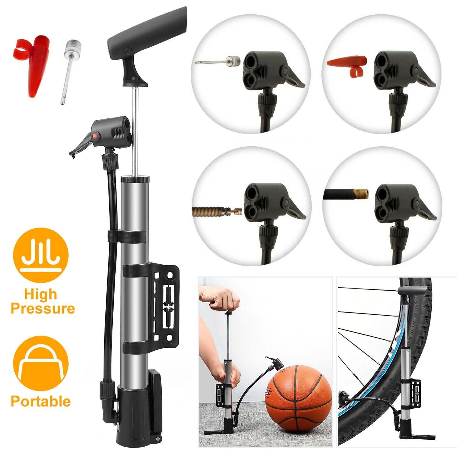 Mini Bike Pump Portable Bicycle Tire Inflator Sports & Outdoors - DailySale