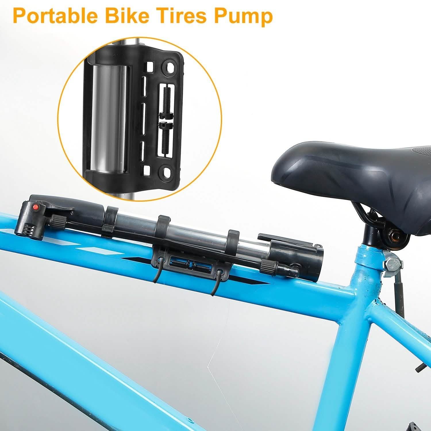 Mini Bike Pump Portable Bicycle Tire Inflator Sports & Outdoors - DailySale