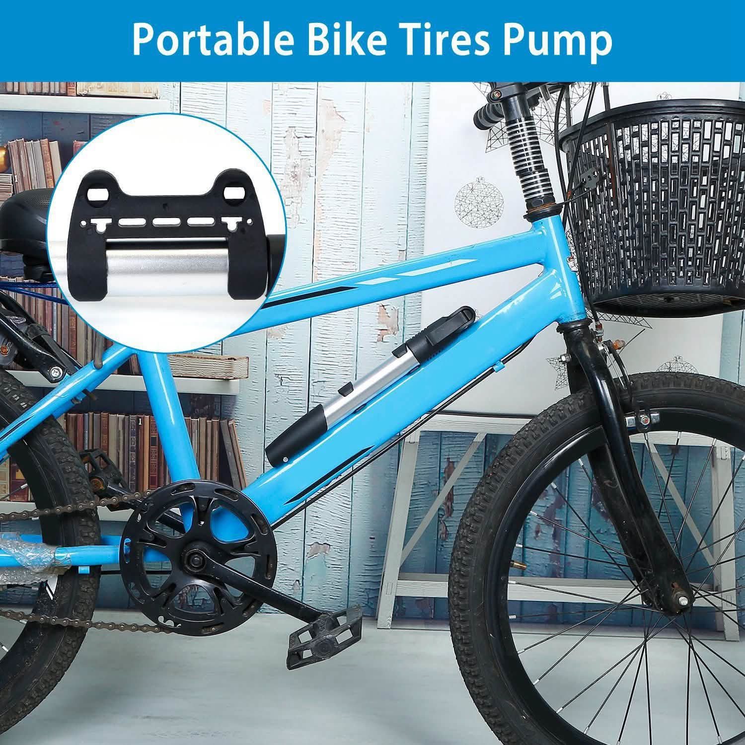Mini Bike Pump Portable Bicycle Tire Inflator Sports & Outdoors - DailySale