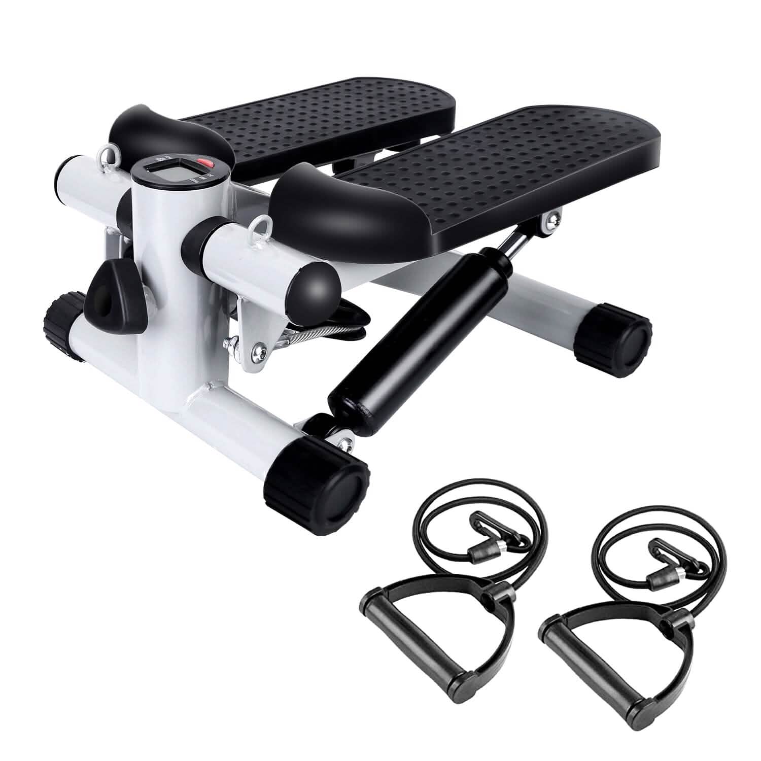 Mini Fitness Stepper with 2 Resistance Bands LCD Monitor Fitness - DailySale