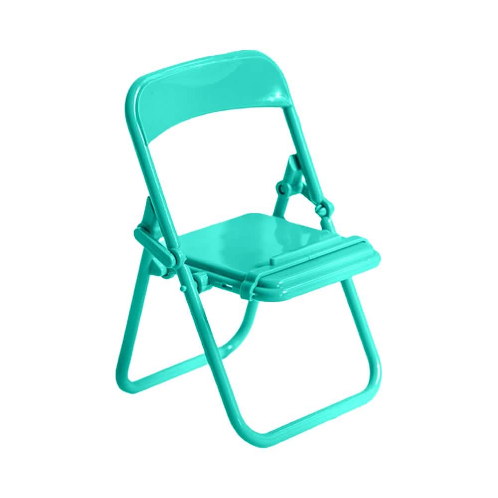 Mini Folding Chair Phone Holder Mobile Accessories Teal - DailySale