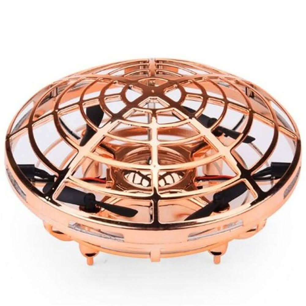 Mini Helicopter UFO RC Drone Infraed Hand Sensing Aircraft Cameras & Drones Gold - DailySale