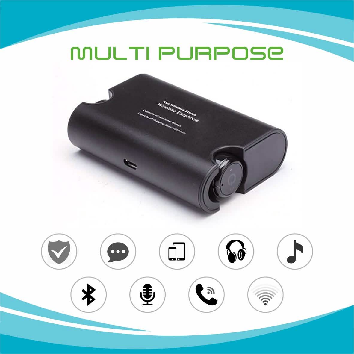 Mini Invisible Wireless Bluetooth 10.0 Stereo In-Ear Headset Headphones & Speakers - DailySale