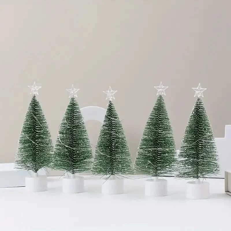 Mini Lighted Colorful Christmas Tree with LED Night Light Acrylic Artificial Holiday Decor & Apparel - DailySale