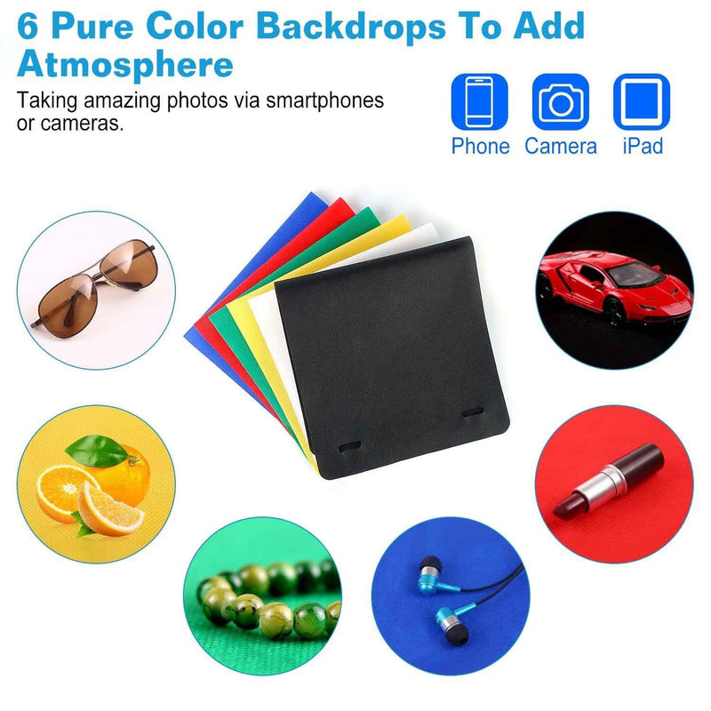 Mini Photo Studio Box Photography with 6 Color Backdrops Cameras & Drones - DailySale