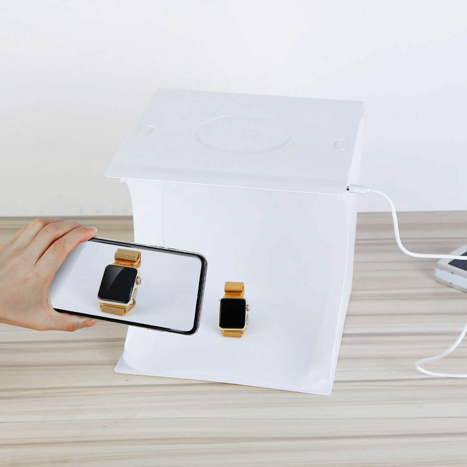 Mini Photo Studio Box Photography with 6 Color Backdrops Cameras & Drones - DailySale