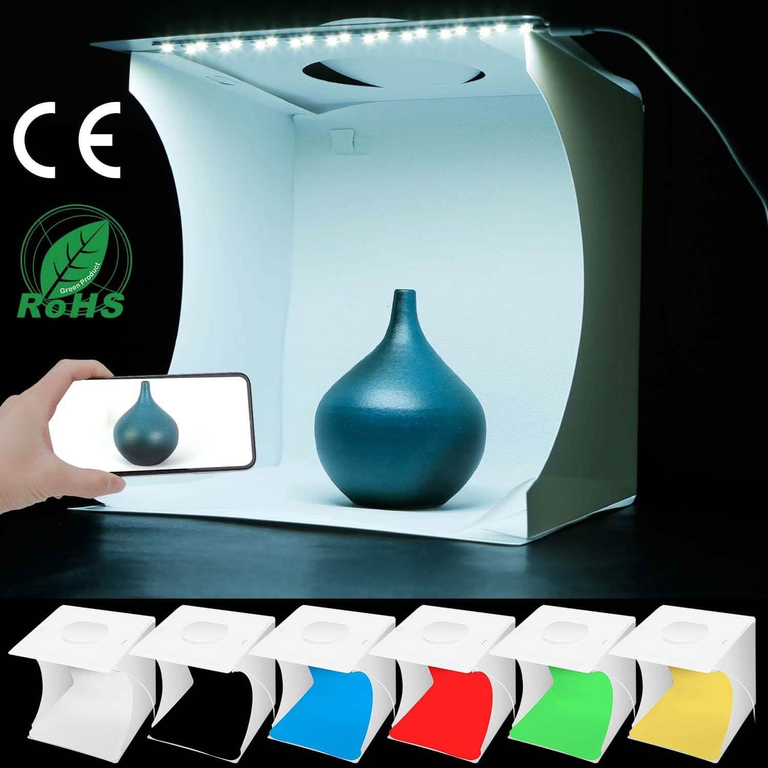 Mini Photo Studio Box Photography with 6 Color Backdrops Cameras & Drones - DailySale