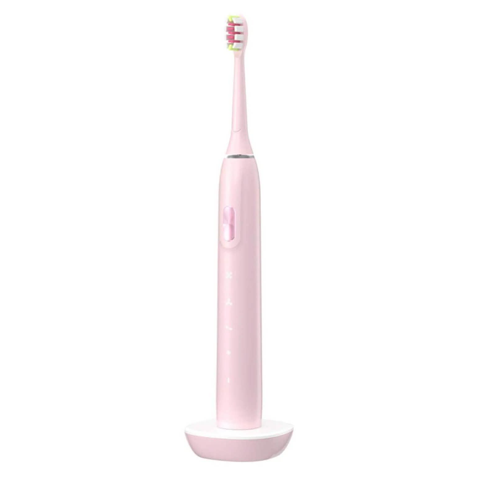Miniluck Rechargeable Electric Toothbrush with Replacement Toothbrush Heads Beauty & Personal Care Pink - DailySale
