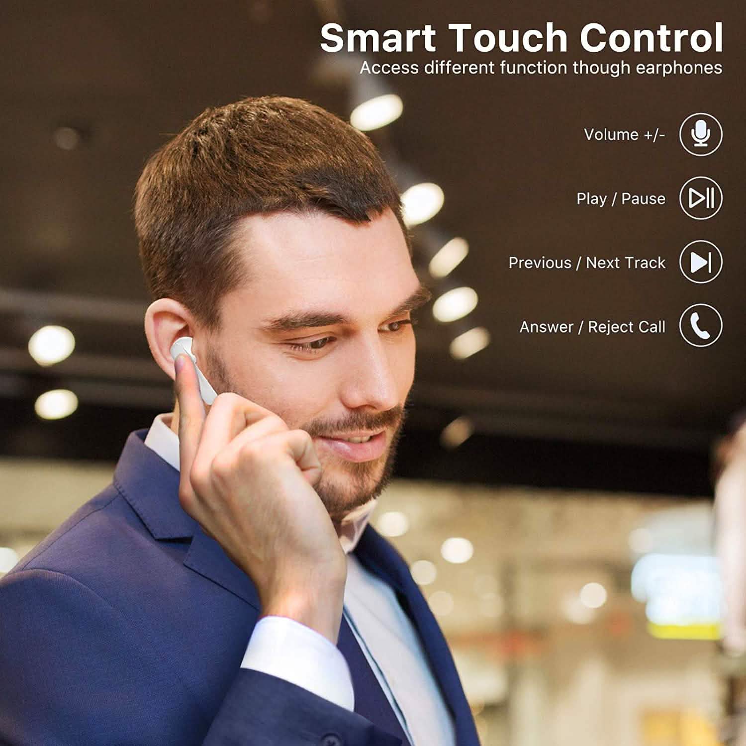 Miracase Wireless Earbuds Bluetooth 5.0 Headphones with USB-C Charging Case Headphones & Audio - DailySale