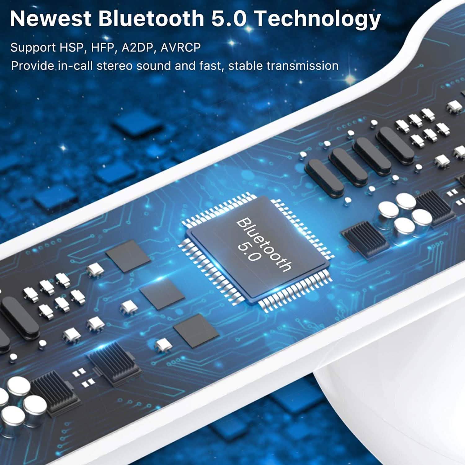 Miracase Wireless Earbuds Bluetooth 5.0 Headphones with USB-C Charging Case Headphones & Audio - DailySale