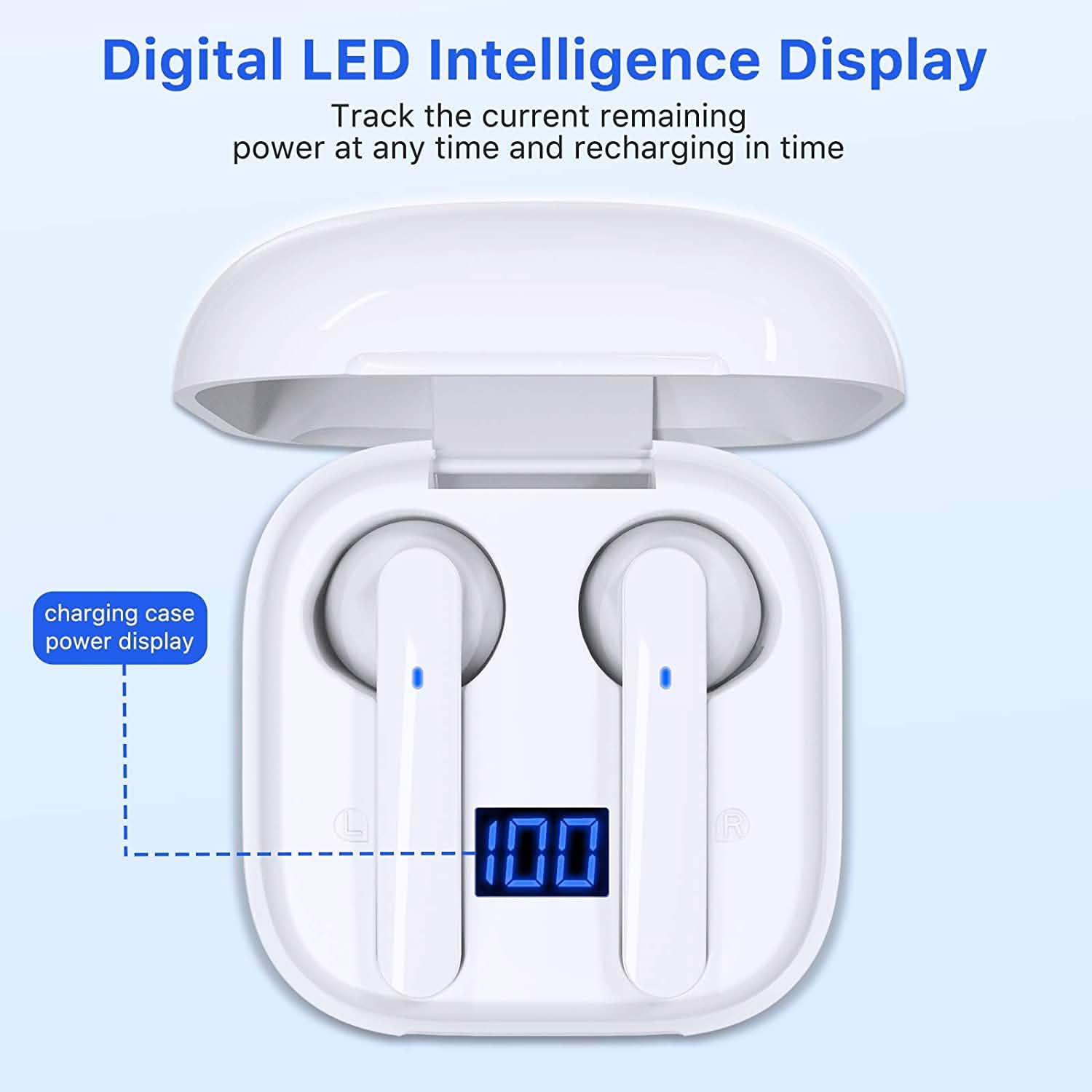 Miracase Wireless Earbuds Bluetooth 5.0 Headphones with USB-C Charging Case Headphones & Audio - DailySale