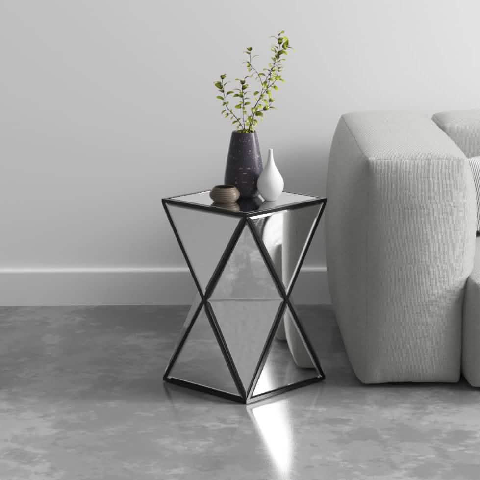 Mirror Bedside Coffee Table Furniture & Decor - DailySale