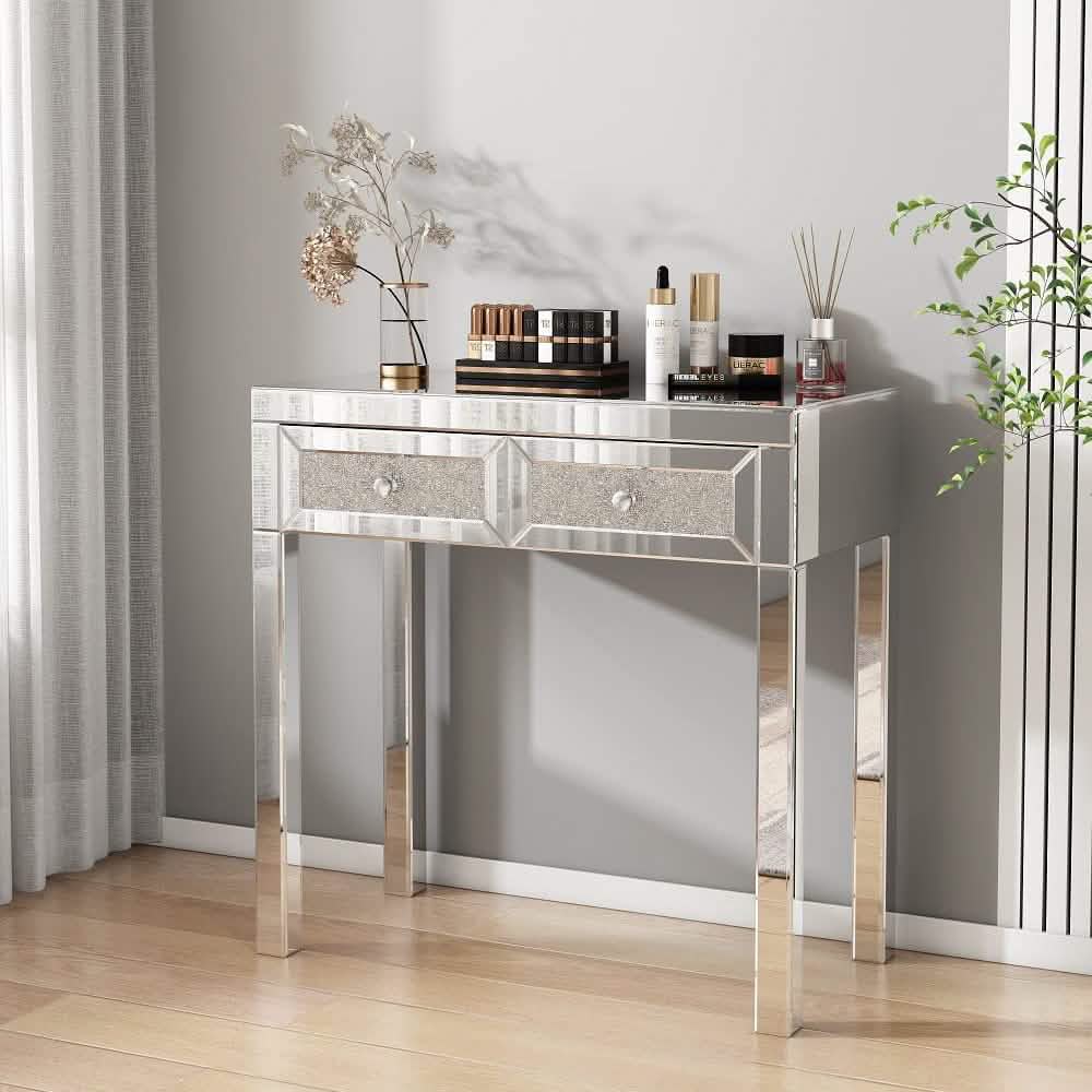 Mirror Desk Dresser with 2 Drawers Furniture & Decor - DailySale