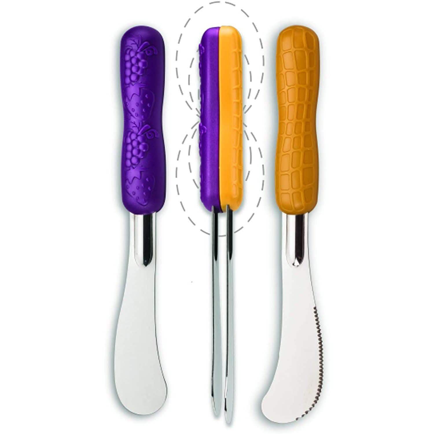 Mobi Peanut Butter and Jelly Knife and Spreader Set Kitchen & Dining - DailySale