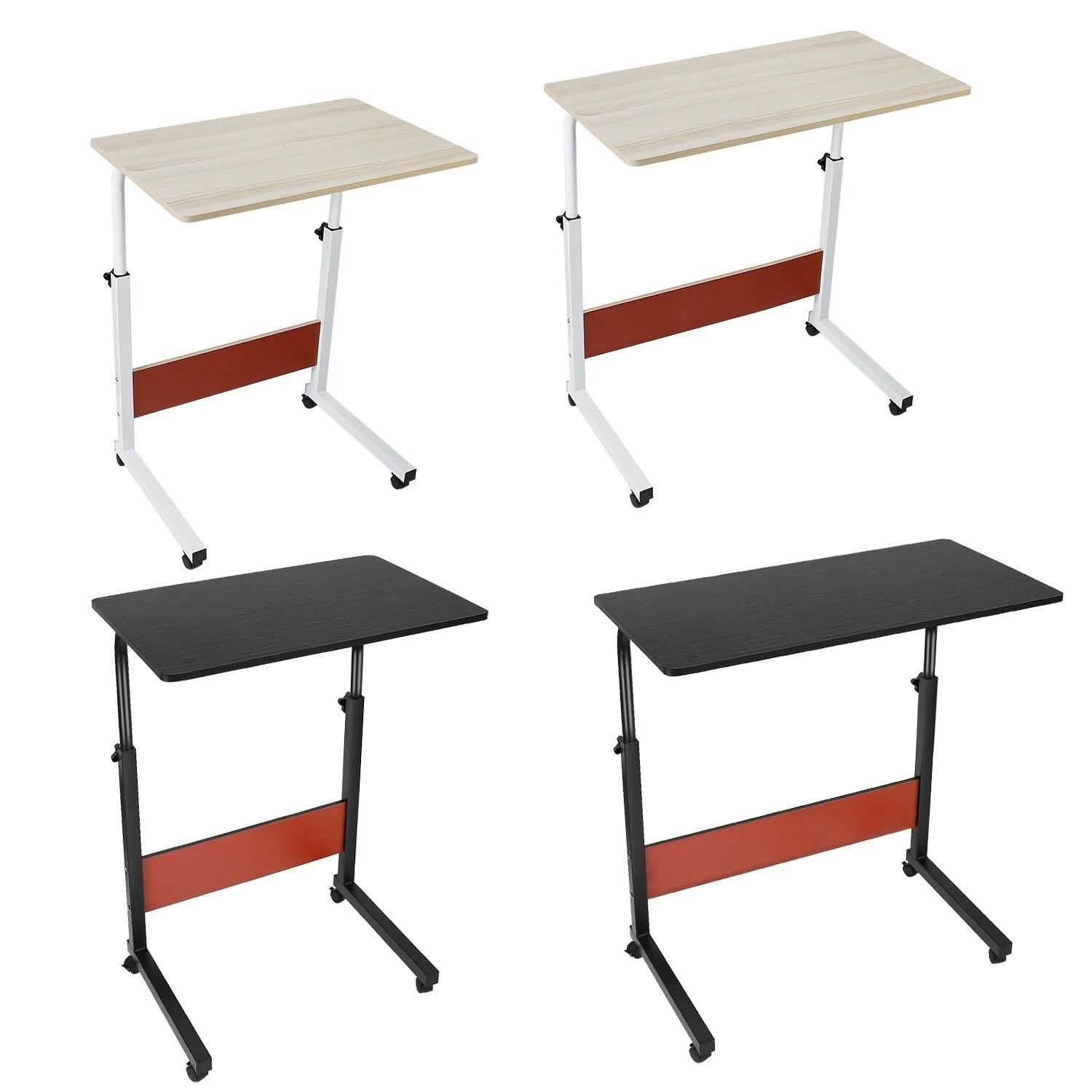 Mobile Laptop Desk Height Adjustable Rolling Wheels Computer Accessories - DailySale