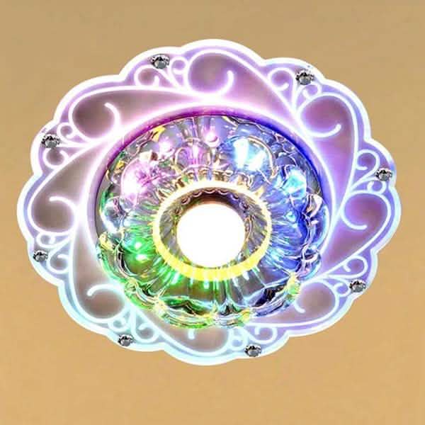 Modern Crystal LED Saving Bright Ceiling Blue Light Lamp Fixture Chandelier Indoor Lighting Multicolor - DailySale