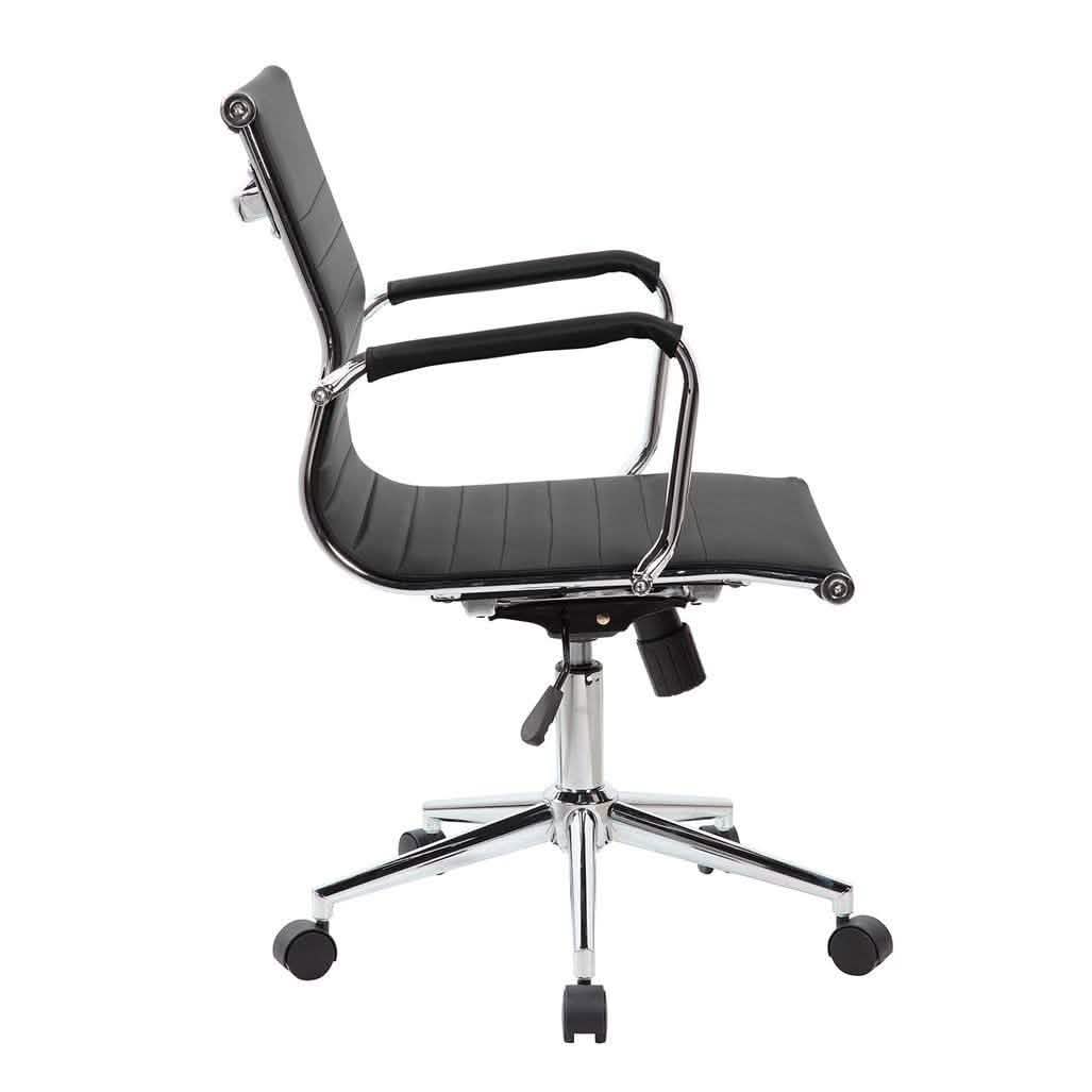 Modern Medium Back Executive Office Chair - Black Everything Else - DailySale